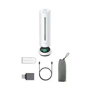 Insta360 Wave - AI Speakerphone, Bluetooth, Voice Recorder, 8 Noise-Canceling Mics/Beamforming, AI Transcript & Summary, Support 99 Languages, 32GB Storage, Meetings Audio Audio Audio