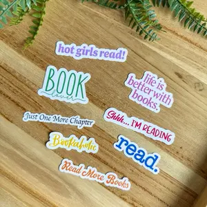 Book Lover Stickers - Book Worm, junk journal