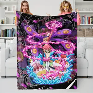 King of Thieves Themed Printed Facecloth Sofa Blanket, Trendy Home Decor For Anime Lovers, Suitable For Sofa, Bedroom and Travel, Soft And Cozy For All Seasons
