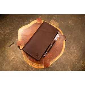 Leather Server Book - Dark Brown Minerva (LIMITED EDITION)