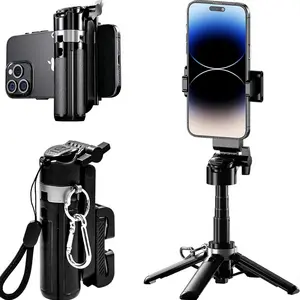 2025 new Mini Bluetooth Portable Telescopic Multifunctional Tripod Newly Upgraded Design Phone holder Selfie Stick
