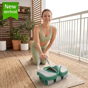 Six-Wheel Abdominal Trainer, Silent Rebound Core Workout, Beginner-Friendly, Unisex Home Fitness, Waist Slimming, Muscle Sculpting, Home Workout Equipment