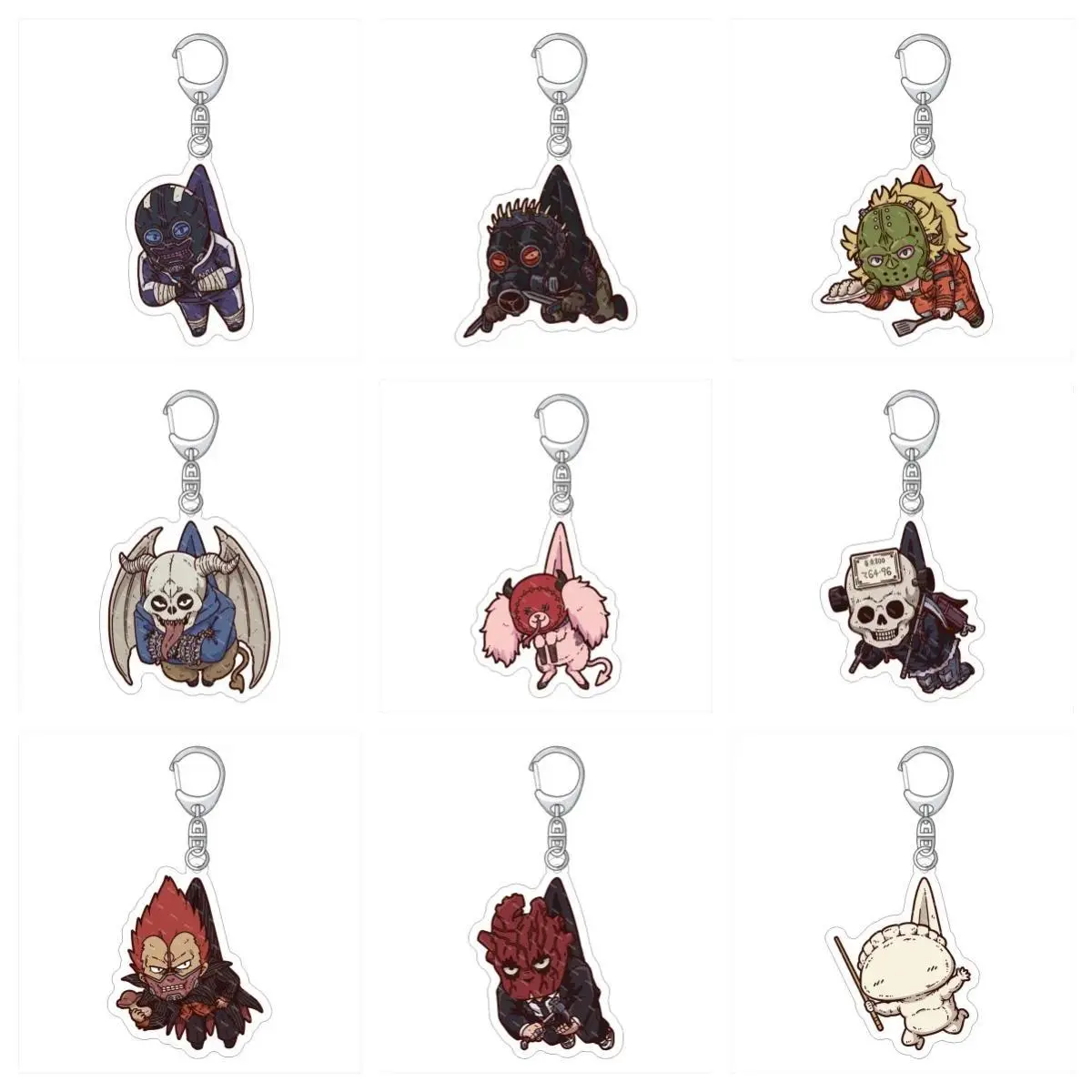Dorohedoro Acrylic Keychain a277a - Portable Anime Figure Themed Keyring Pendant with Caiman, Nikaidou, Noi, Ebisu Designs, Anime Figure Caiman Fan Collectible Home Decor Bag/Car Accessory Gift