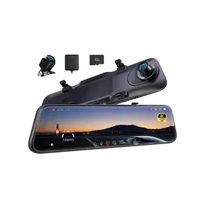 4K Mirror Dash Cam, 12inch Rearview Mirror Camera (Non-WiFi Version), Free 32GB Memory Card, Smart Driving Assistant with ADAS and BSD, 2160P Front and Rear Camera, Voice Control, Night Vision Function, Parking Monitoring