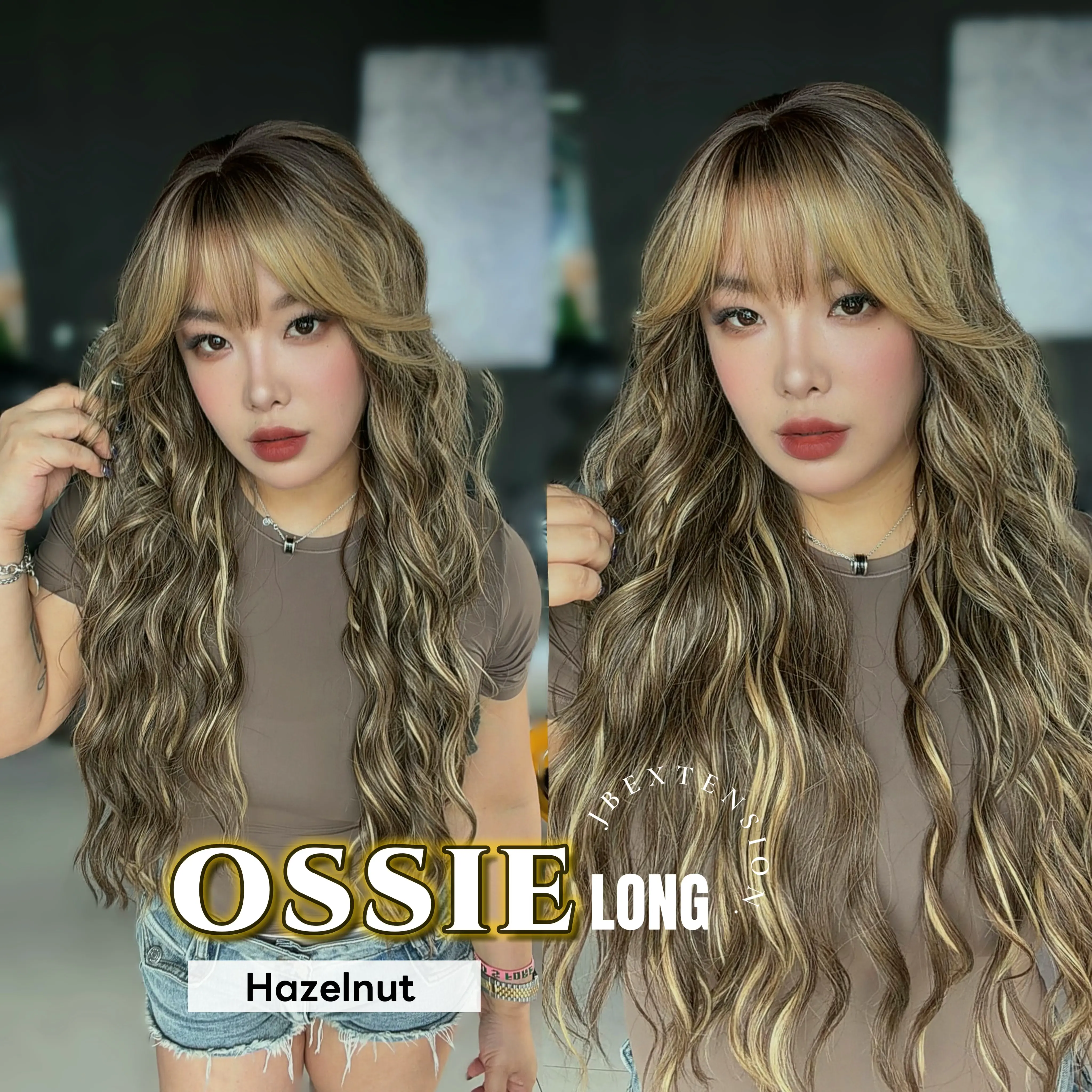 JBEXTENSION 28 Inches Scalpiana Long Wave 3.5X4 Hard Silky Top Natural Scalp Effect Wig with Bangs OSSIE LONG JBEXTENSION 28 Inches Scalpiana Long Wave 3.5X4 Hard Silky Top Natural Scalp Effect Wig with Bangs OSSIE LONG