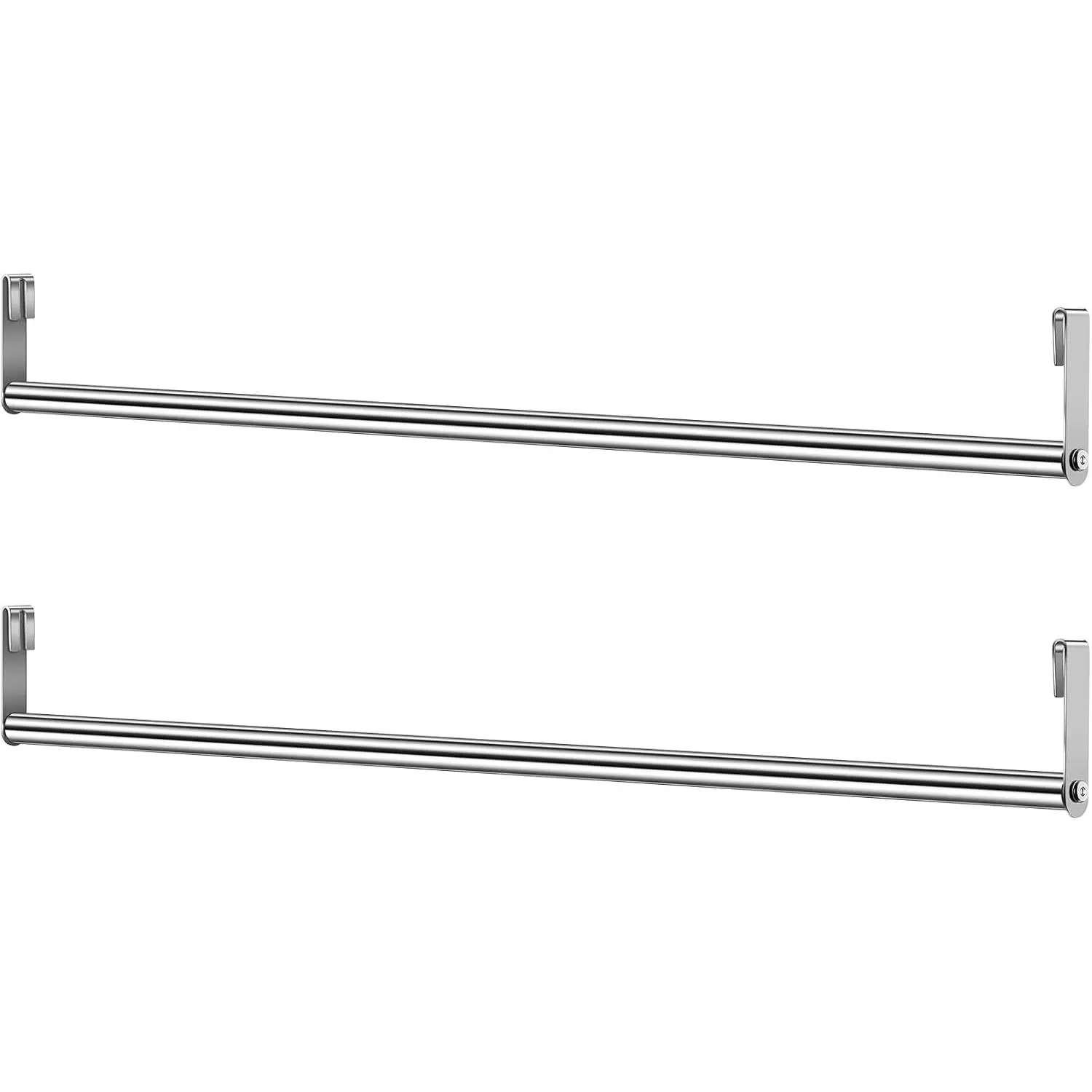 2 Pack Wire Shelving Garment Hanger Bar Wire Shelving Accessories Industrial Closet Clothes Rods for  Retail Store(,30 Inch)