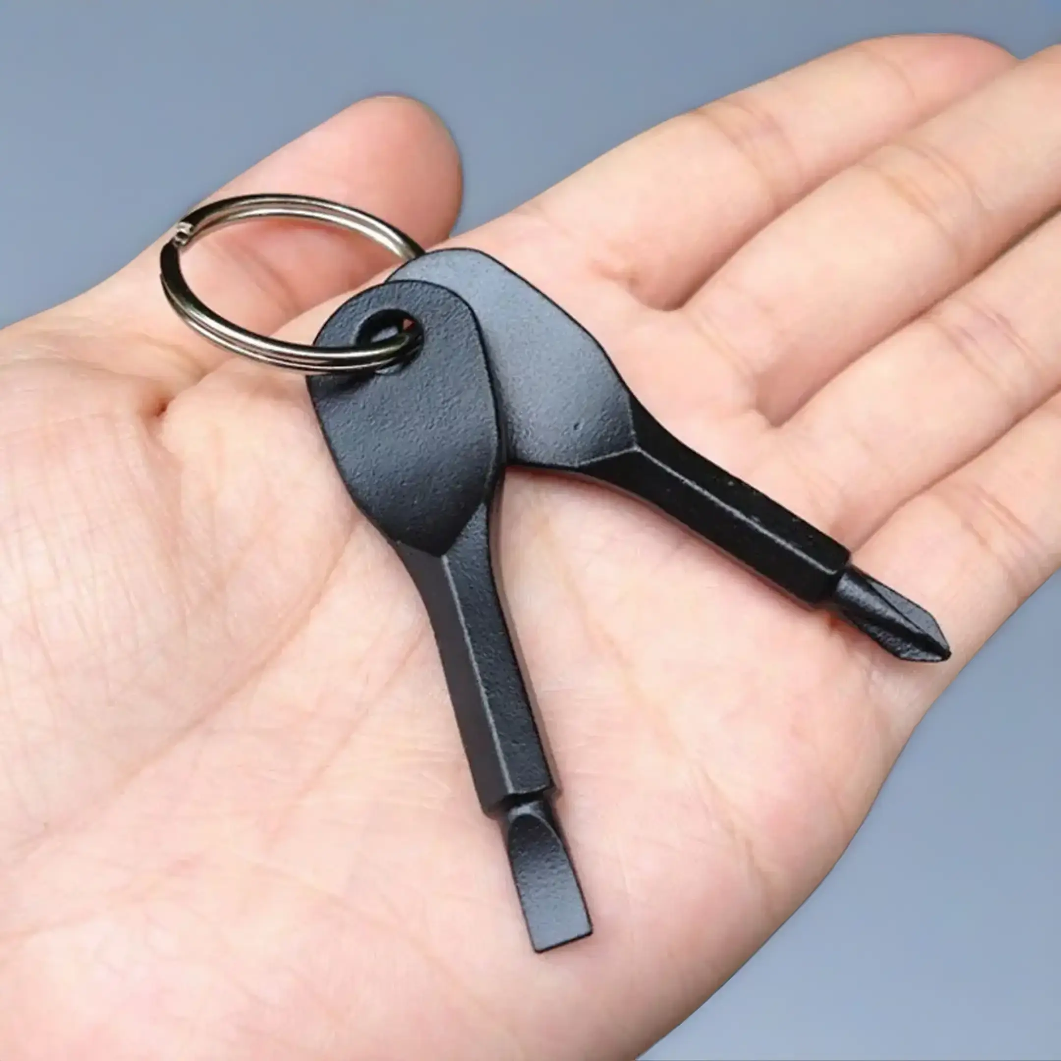 Portable Mini Screwdriver Key Ring Set, Multifunctional Mini Pocket Repair Tool, Portable Screwdriver Key Ring Kit for Camping, Outdoor Emergency Tool