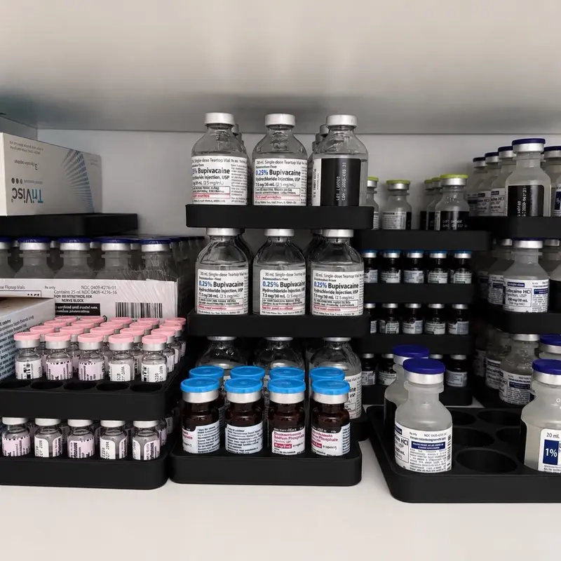 Vial storage stackable solution