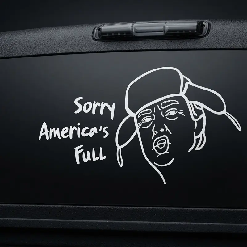 America's Full Sticker - Multiple Sizes & Colors - Decal Sticker - Easy to Use Durable Outdoor Vinyl