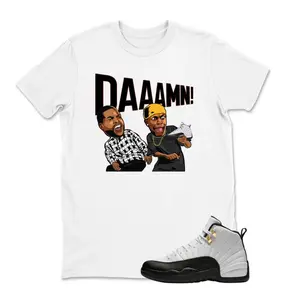 12s Taxi Shirt Men, Shirt To Match Jordan 12 TAXI, Damn Sneaker Graphic Tee, Unisex T-Shirt, 100% Cotton, Classic Fit Casual Short Sleeve Tee