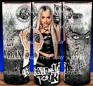 Liv Morgan Wrestling Revenge Tour - Watch Me Liv Cup Mug Tumbler 20oz Stainless Steel Tumbler with Slide Closure Lid, Reusable Plastic Straw, Handmade Design - Drinkware
