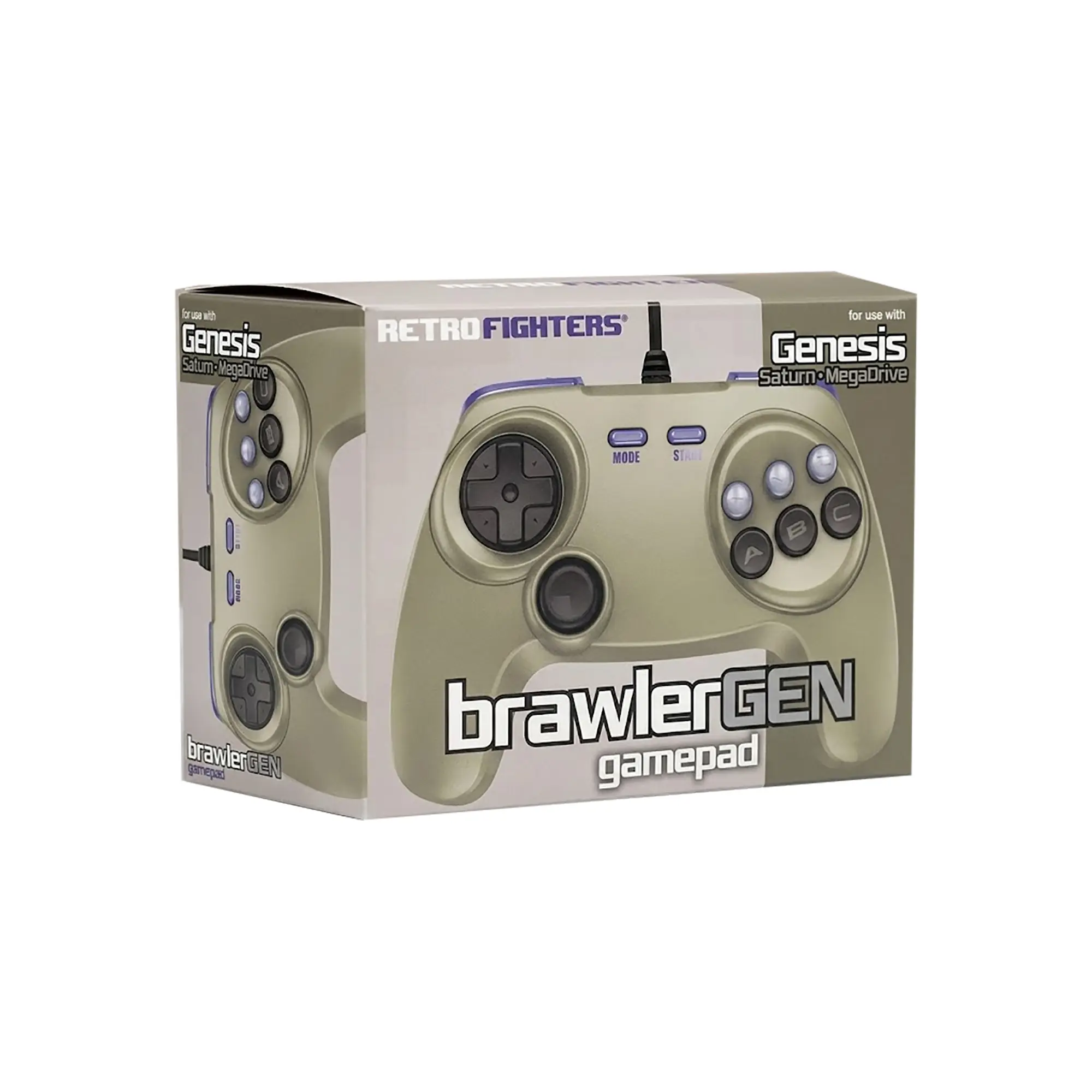 Retro Fighters BrawlerGen Wired Controller for Sega Genesis / Saturn