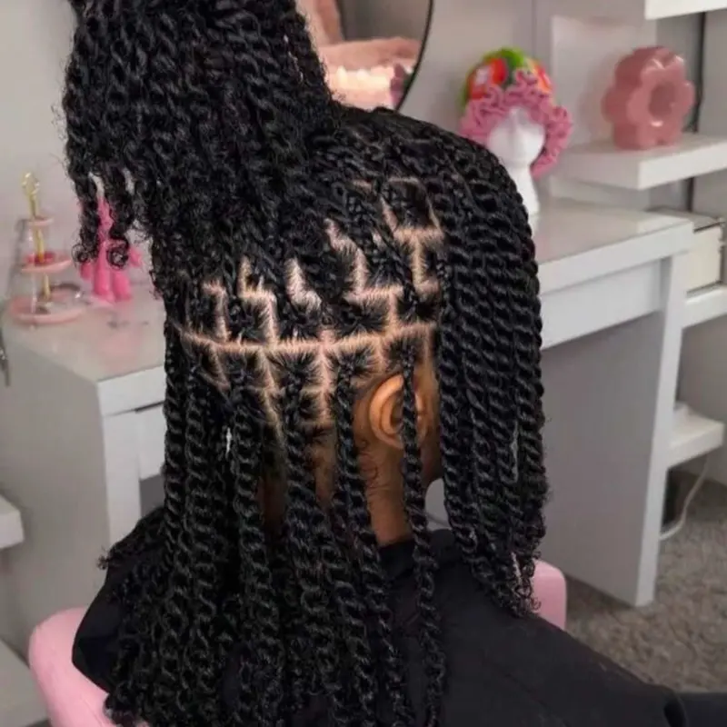 30g Afro Kinky 100%Human Hair Bulk Extensions - Double Drawn, Double Weft, Real Hair Extensions for Braiding, Mini Twist, Microlocs, Hot Braids Deep Wave