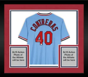 Framed Willson Contreras St. Louis Cardinals Autographed Blue Nike Cooperstown Replica Jersey - Fanatics Authentic Certified