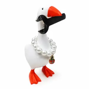 Silly Goose Magnetic Key Holder - Funny Room Decor & Office Desk Organizer, 7-Inch