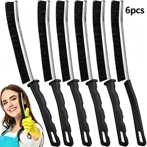 6-pack long handle cleaning brush, deep cleaning, anti odor, quick drying, stain remover toilet brush, household cleaning tool, no dead corner cleaning brush, suitable for use in the kitchen window. Shower Room. Toilet/room corner use