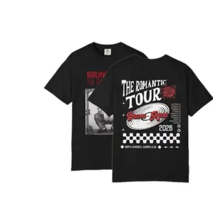 Bruno The Romantic Tour T-shirt 2026, Tour Dates In the Back, Two Sided Tee Comfort Color, Unisex T-Shirt, Sweatshirt, Hoodie