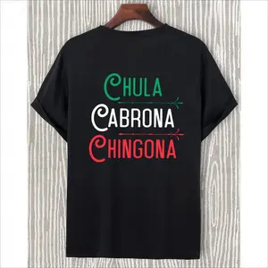 Mexican Chola Chingona Men's Long Sleeve  Graphic Print Streetwear Baddie Aesthetic Aztec Latino Cultural Apparel Menswear Sweatshirts Classic Classic