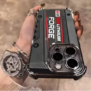 Red lithium metal noble design electroplated frame, drop-resistant transparent, beautiful protective case, suitable for iPhone 17, 16, 15, 14, 13, 12, 11, X, XS, XSMAX, is an ideal holiday gift for friends, family, and yourself.