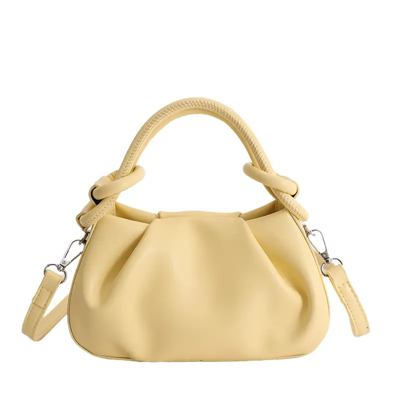 BIGWIG Women's Cute Lightweight Minimalist Elegant Pleated Crossbody Handbag - Soft-Texture Top Handle Purse, Casual Office Handbag, Daily Use Bag, Trending Versatile Bag for Casual-Work Use