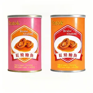 TRATOK Ready-to-Eat Abalone Canned Two-Piece Protein Nutritious Seafood 5＋6 Pcs/Can 15oz Outdoor;exquisite taste