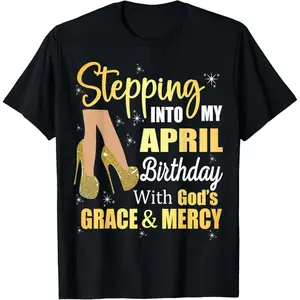 100% Cotton Gifts April Birthday For Women April is my Birthday Month T-Shirt