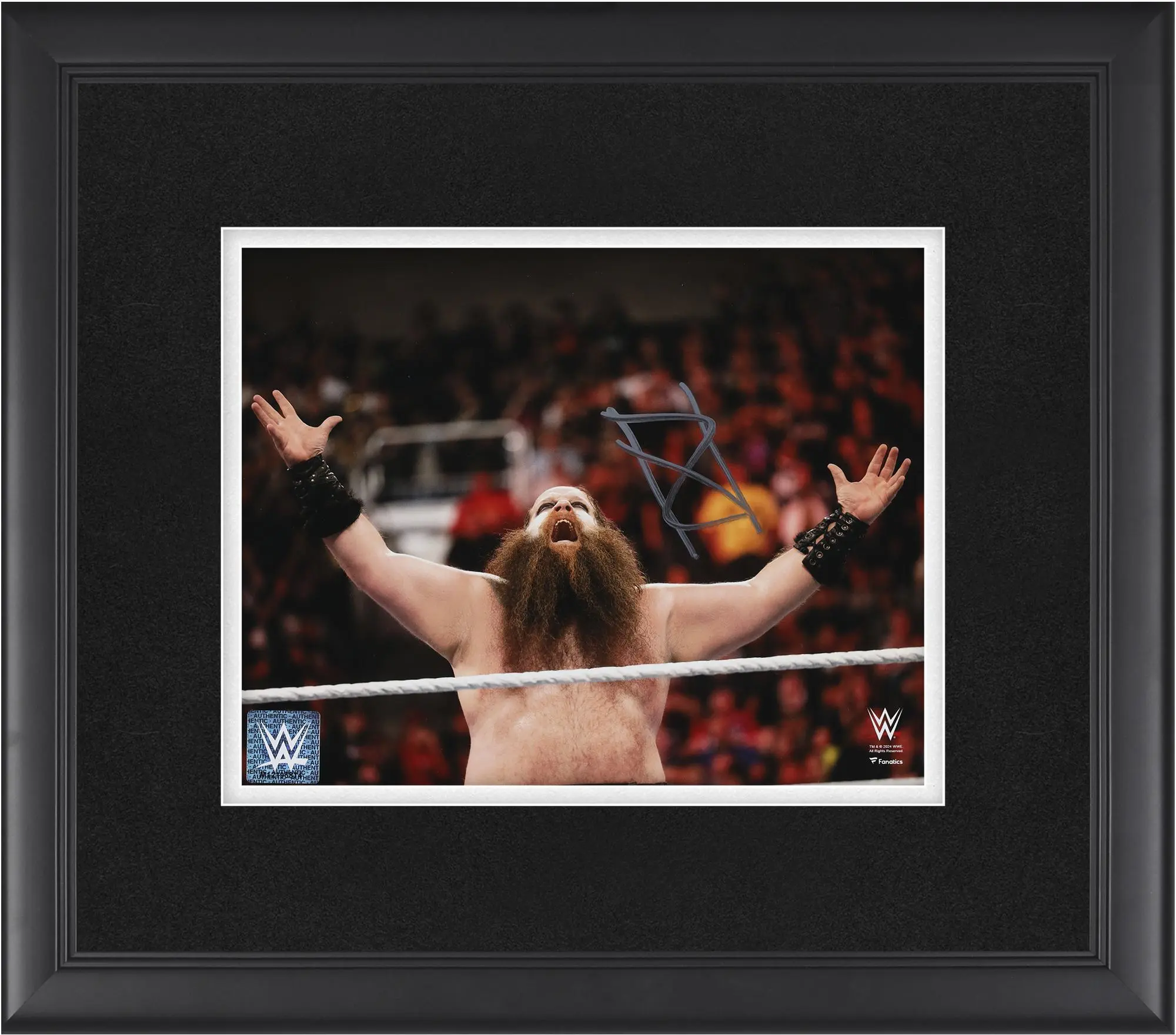 Ivar WWE Framed Autographed 8" x 10" In Ring Arms Out Photograph - Fanatics Authentic Certified