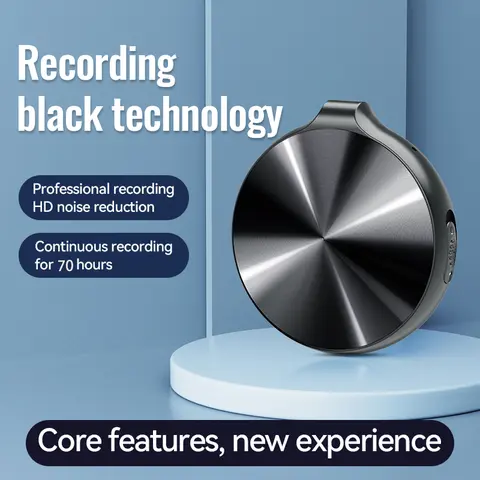 Professional Voice Recorder - Portable Recorder with 1-Click Recording, Self-Recording Function, Superior Sound Quality, Long Battery Life, Large Storage Capacity, Smart Text Conversion Support, One-Click Recording