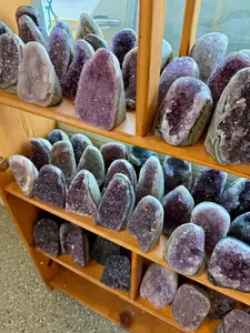 Cut Base Amethyst Cluster - Polished Cut Base Amethyst - Rainbow Amethyst Cluster