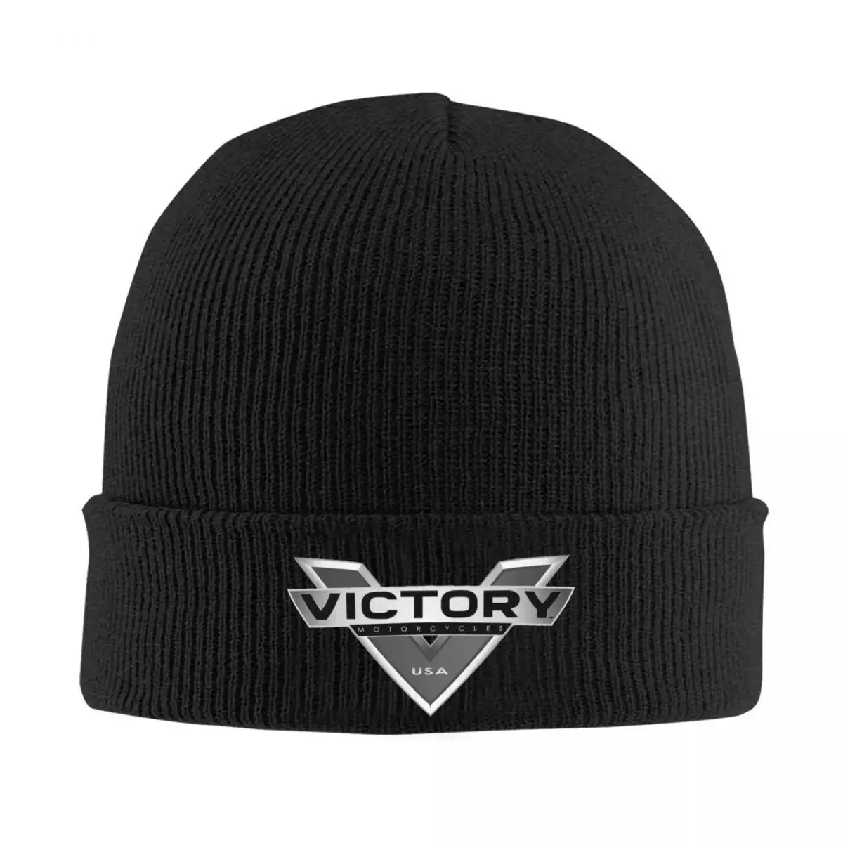 Unisex S&T Victory Sports Beanie - 100% Acrylic Fitted Stretch Hat, Warmth Retention, Logo Embroidery, Casual Everyday Winter Racing Cap, Ideal for Christmas, Party Use (Black), Stretch Fit, Hand Wash Only, Heat Insulating, One Size