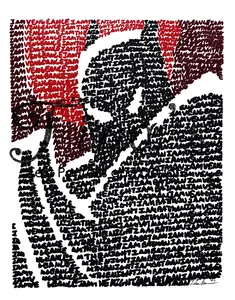 DC Character Text Portrait Posters
