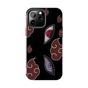 Naruto Akatsuki Eyes & Clouds Phone Case Compatible with iPhone 17 16 15Pro, 14, 13, 12, 11, 8, XR Mini, Pro Max, Plus & SAMSUNG GALAXY 21 S22 S23 S24 25 ULTRA PLUS Accessories Protection unisex