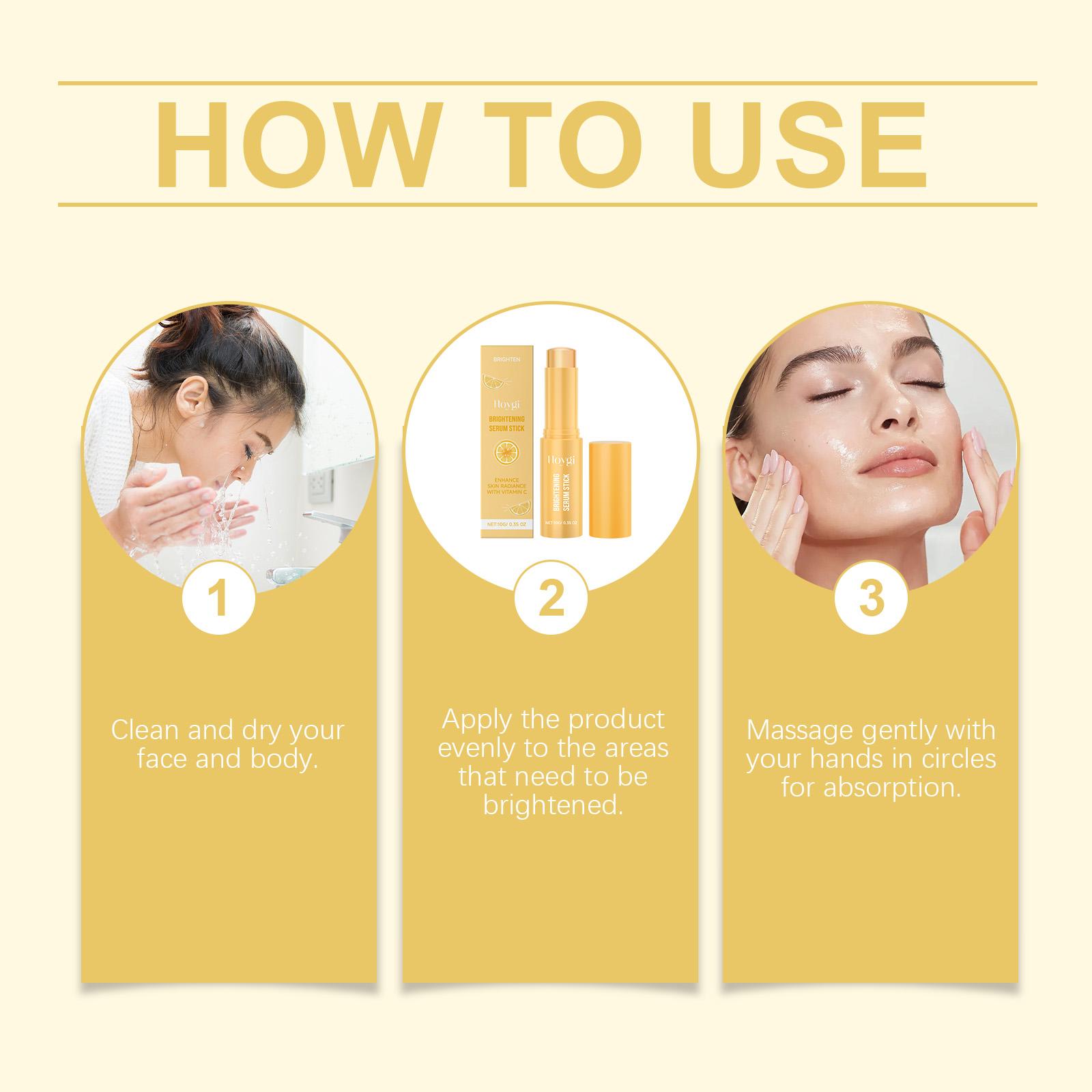 Hoygi Vitamin C Serum Stick - Brightening & Moisturizing Face Balm Moisturizers, Radiance