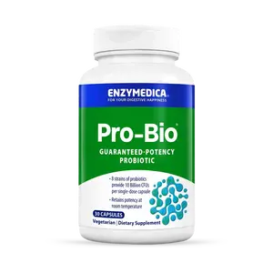Enzymedica Pro-Bio Probiotic Supplement for Digestive & Gut Health - Daily Probiotic Capsules for Women & Men, 10 Billion CFU, Helps Reduce Gas & Bloating, Stomach Acid Resistant