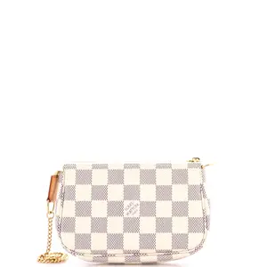 Pre-owned Louis Vuitton Canvas Coated Clutches & Wristlets Pochette Accessoires Damier Mini by Rebag