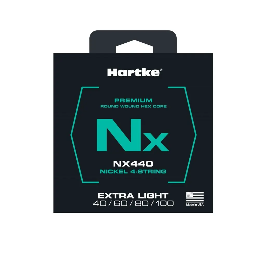 212 MAIN Hartke NX 4-String Nickel Wound Core Bass Strings, Extra Light Gauge