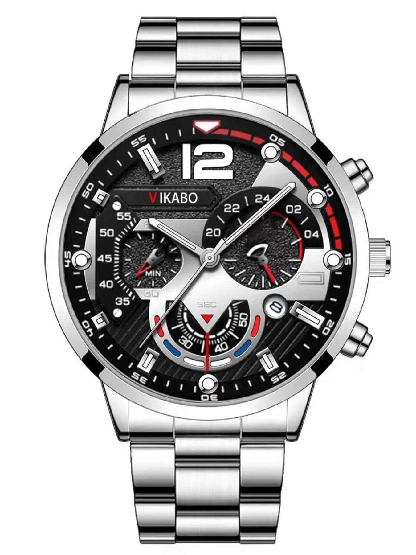 New Luxury Sports Men's Watch, Business Stainless Steel Band, Fashion Quartz Watch, Casual Analog Clock, Gift for Holidays and Birthdays, Quartz Wristwatch, Modern Watches, High End Watch