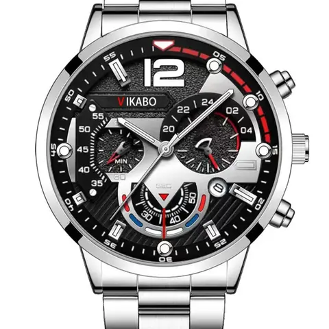 New Luxury Sports Men's Watch, Business Stainless Steel Band, Fashion Quartz Wristwatch, Casual Analog, Gift for Holidays and Birthdays, Modern High-End Design, Analog Watches