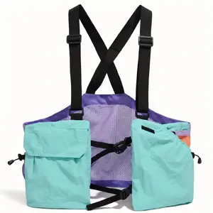 WUBYHIT Lightweight Quick-Dry Outdoor Vest Multi-Pocket Anti-Theft Breathable Mesh Chest Rig Ergonomic Weight Distribution for Hiking Fishing Climbing Festival