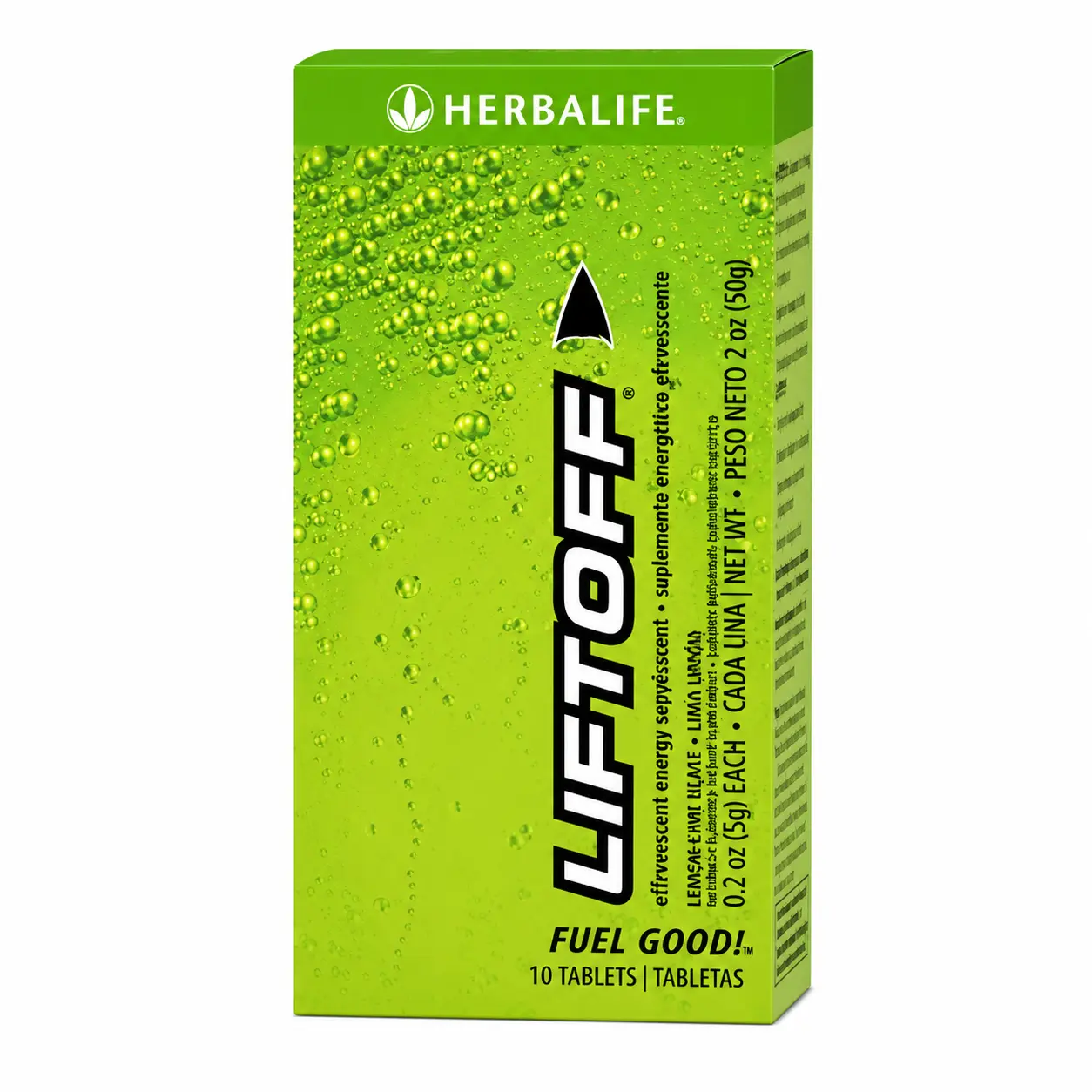 Herbalife Liftoff Lemon Lime Blast Effervescent 10 Tablets – Lemon Lime Flavor with B Vitamins, Vitamin C & Panax Ginseng, Energy Boost, Adults