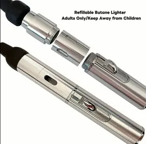 Multipurpose Metal Torch Lighter (Butane Not Included) Refillable, Detachable & Handheld