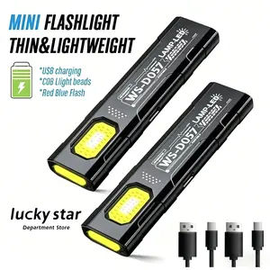 LUCKY STAR Mini EDC Flashlight – 550 Lumens, Magnetic, Waterproof, Ultra-Light Pocket Light for Camping, Repairs & Emergencies