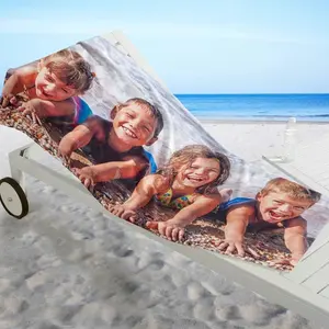 Personalized Family Beach Towel — Custom Photo-Printed Towel: Quick-Drying, Soft, and Fluffy to the Touch. Perfect for Summer, the Pool, the Beach, or Vacations. Available in Multiple Sizes.