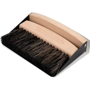 Bamboo Dust Pan & Brush Set, Portable Dustpan & Brush, Perfect For Household Cleaning, Sturdy & Effective Dust Pan, Bamboo Sweeping Brush - Mini