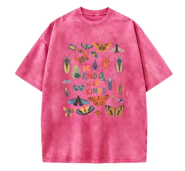 Be Kind to All Kinds Shirt, Insect Bug Butterfly, Nature Lover Top, Eco Friendly Wildlife Kindness Shirt, Granola Girls Tee