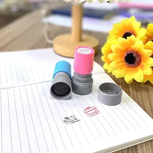 Automatic Inking Stamp, 1 Count Portable Mini Stamp, Office Stationery & Supplies for Home School Dormitory Office