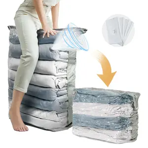 Vacuum Storage Bags 6 Pack XL for Clothes & Bedding, Space Saver Compression Bags for Comforters, Blankets, Duvets & Pillows, Vacuum Seal Bags for Closet Organization, Moving, Dorm & Travel Storage