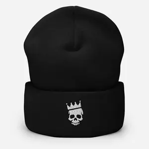Rëign Crowned Skull Black Cuffed Beanie