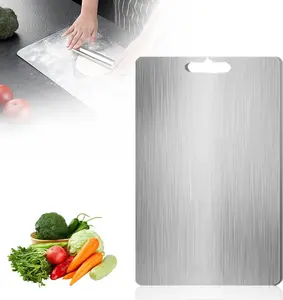 13.4" x 9.1" Stainless Steel Cutting Board for Kitchen,SUS 304 Chopping Board for Meat,Fruit,Vegetables,Dishwasher Safe…