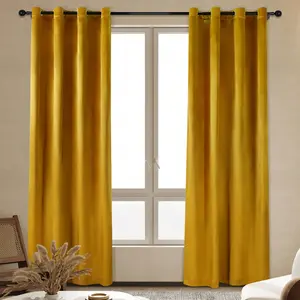 Light Luxury Holland Velvet Blackout Curtains , 1 Panel Set, with Premium Velvet Smooth Texture, an Excellent Light-Blocking Product